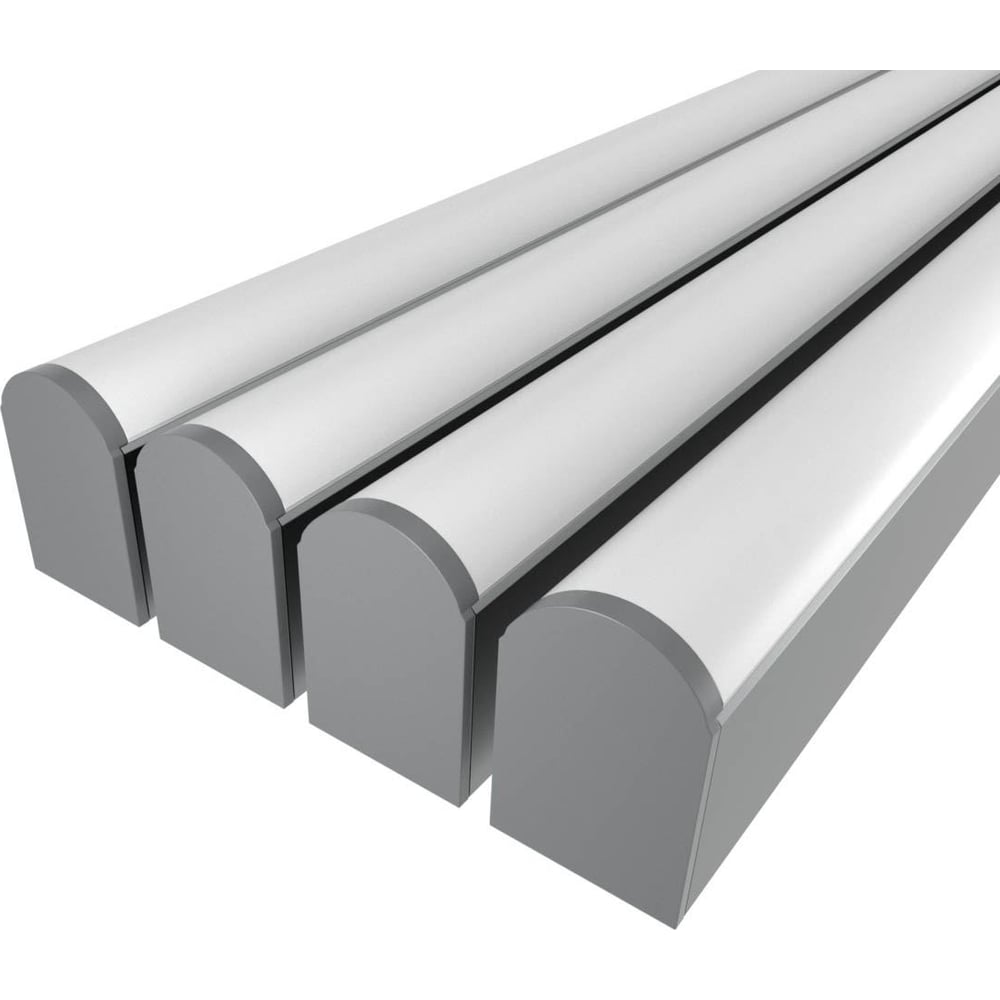 Изображение товара Комплект профиля Ledcraft LC-LP4034M36R-1x4Silver 4 метра алюминиевый для подсветки и монтажа