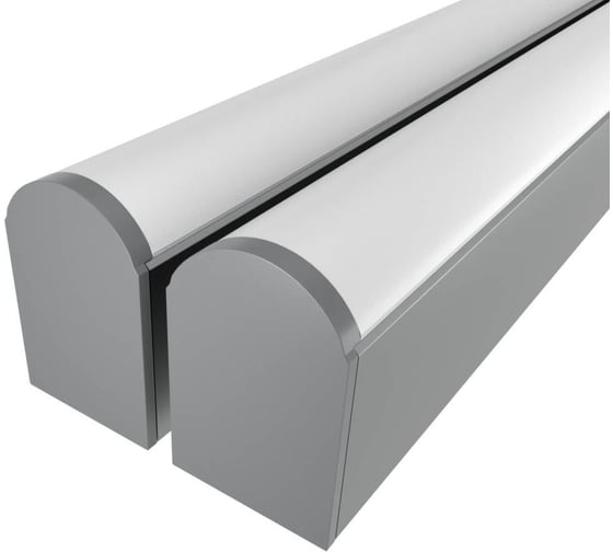 Изображение товара Комплект профиля Ledcraft LC-LP4034M36R-1x2Silver 2 шт серебро (1м профиль+1м рассеиватель+2 заглушки+комплект шурупов) 1616140094