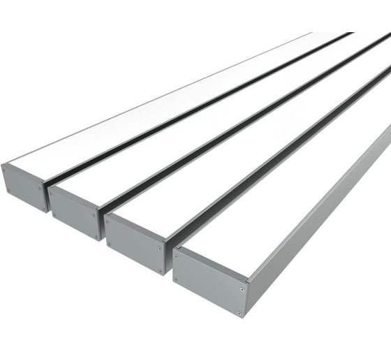 Изображение товара Комплект профиля Ledcraft LC-LP50100M94-1x4Silver 4 шт серебро (1м профиль+1м рассеиватель+2 заглушки+комплект шурупов) 1616140485