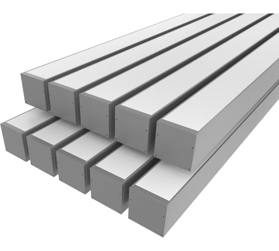 Изображение товара Комплект профиля Ledcraft LC-LP6060M55-1x10Silver 10 шт серебро (1м профиль+1м рассеиватель+2 заглушки+комплект шурупов) 1616140768