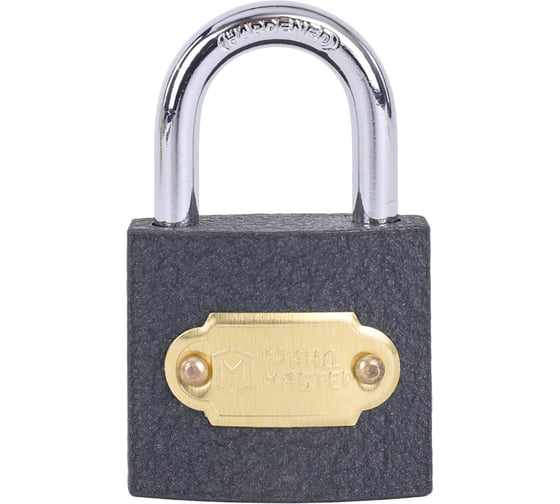 Изображение товара Замок навесной чугунный ГРАНДМАСТЕР 32мм Стандарт, 3 ключа 671290