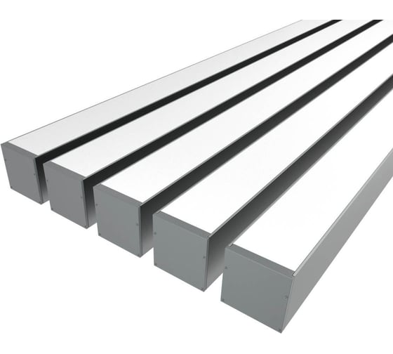 Изображение товара Комплект профиля Ledcraft LC-LP7774M68-1x5Silver 5 шт серебро (1м профиль+1м рассеиватель+2 заглушки+комплект шурупов) 1616140526