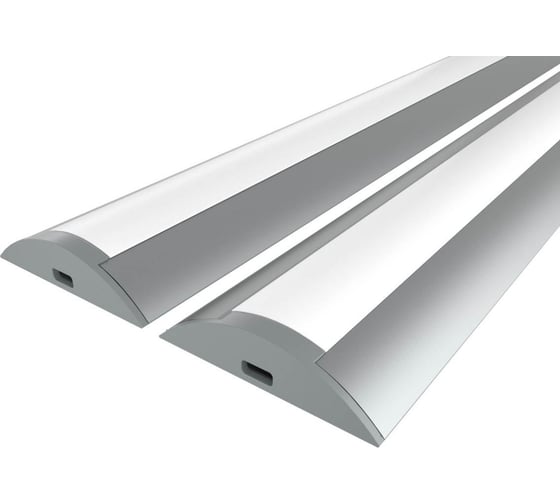 Изображение товара Комплект профиля Ledcraft LC-LPP0636M16-1x2Silver 2 шт серебро (1м профиль+1м рассеиватель+2 заглушки) 1616140045