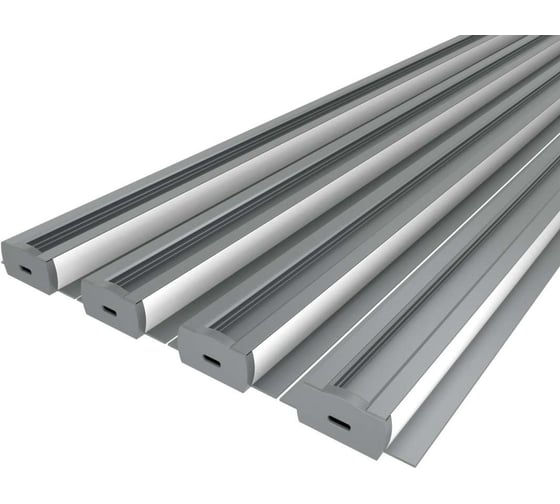 Изображение товара Комплект профиля Ledcraft LC-LPN4916M16-1x4Silver 4 шт серебро (1м профиль+1м рассеиватель 2шт+2 заглушки+2 крепежа) 1616140417