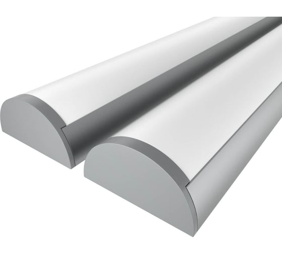 Изображение товара Комплект профиля Ledcraft LC-LPP0926M20-1x2Silver 2 шт серебро (1м профиль+1м рассеиватель+2 заглушки) 1616140107