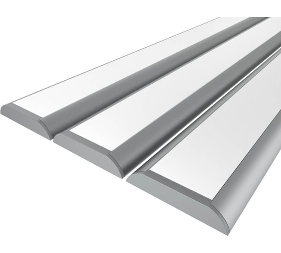 Изображение товара Комплект профиля Ledcraft LC-LPP1053M34-1x3Silver 3 шт серебро (1м профиль+1м рассеиватель+2 заглушки) 1616140260