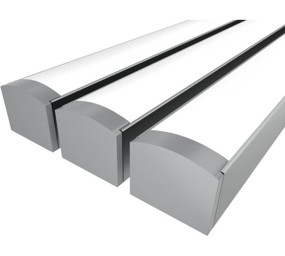 Изображение товара Комплект профиля Ledcraft LC-LPS1216M16-1x3Silver 3 шт серебро (1м профиль+1м рассеиватель+2 заглушки+2 крепежа) 1616140187