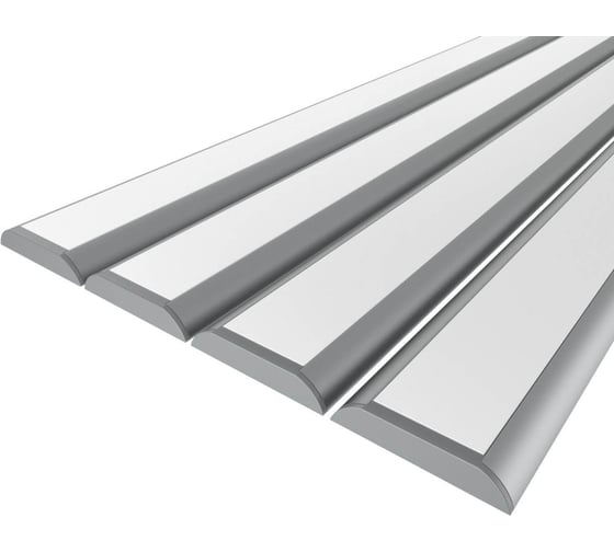 Изображение товара Комплект профиля Ledcraft LC-LPP1053M34-1x4Silver 4 шт серебро (1м профиль+1м рассеиватель+2 заглушки) 1616140418