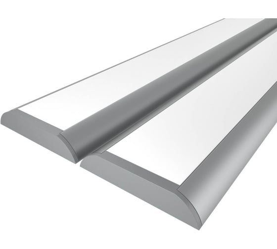 Изображение товара Комплект профиля Ledcraft LC-LPP1053M34-1x2Silver 2 шт серебро (1м профиль+1м рассеиватель+2 заглушки) 1616140102