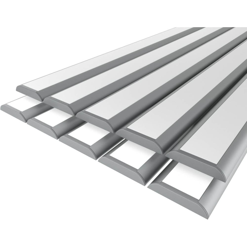 Комплект профиля Ledcraft LC-LPP1053M34-1x10Silver 10 шт серебро (1м профиль+1м рассеиватель+2 заглушки) 1616140734