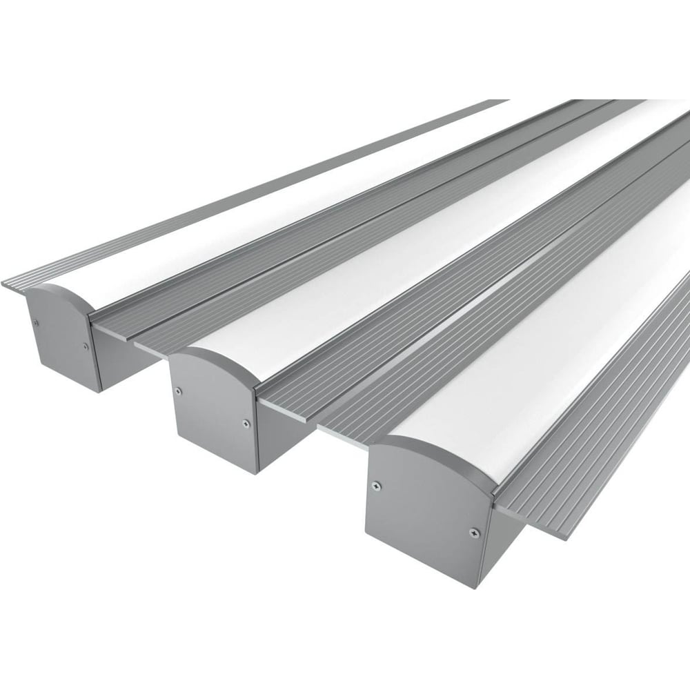 Комплект профиля Ledcraft LC-LPSH2558M28-1x3Silver 3 шт серебро (1м профиль+1м рассеиватель+2 заглушки+комплект шурупов) 1616140300