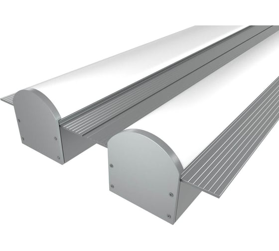 Изображение товара Комплект профиля Ledcraft LC-LPSH2564M36R-1x2Silver 2 шт серебро (1м профиль+1м рассеиватель+2 заглушки+комплект шурупов) 1616140148