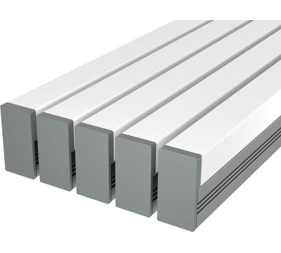 Изображение товара Комплект профиля Ledcraft LC-LPS1716M1716-1x5Silver 5 шт серебро (1м профиль+1м рассеиватель+2 заглушки+2 крепежа) 1616140506