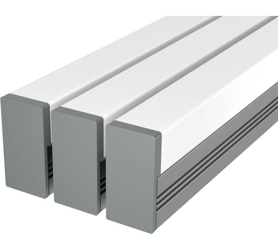Изображение товара Комплект профиля Ledcraft LC-LPS1716M1716-1x3Silver 3 шт серебро (1м профиль+1м рассеиватель+2 заглушки+2 крепежа) 1616140190