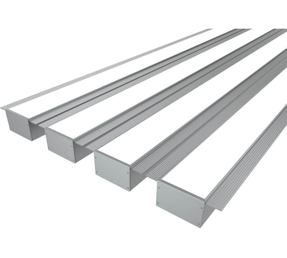 Изображение товара Комплект профиля Ledcraft LC-LPSH3280M44-1x4Silver 4 шт серебро (1м профиль+1м рассеиватель+2 заглушки+комплект шурупов) 1616140468