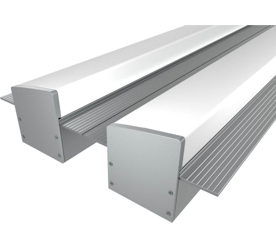 Изображение товара Комплект профиля Ledcraft LC-LPSH2564M36T-1x2Silver 2 шт серебро (1м профиль+1м рассеиватель+2 заглушки+комплект шурупов) 1616140147