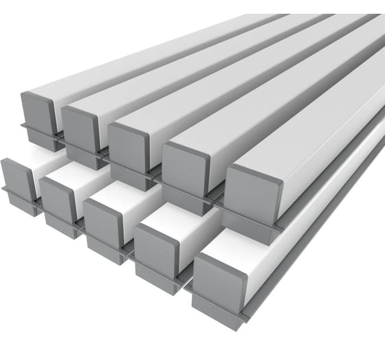 Изображение товара Комплект профиля Ledcraft LC-LPV0722M1716-1x10Silver 10 шт серебро (1м профиль+1м рассеиватель+2 заглушки) 1616140657