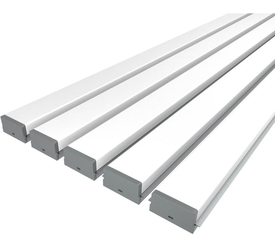 Изображение товара Комплект профиля Ledcraft LC-LPV0740M36-1x5Silver 5 шт серебро (1м профиль+1м рассеиватель+2 заглушки) 1616140563