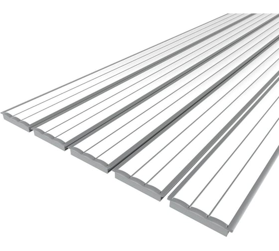 Изображение товара Комплект профиля Ledcraft LC-LPV0956M16-1x5Silver 5 шт серебро (1м профиль+1м рассеиватель 3шт+2 заглушки) 1616140580