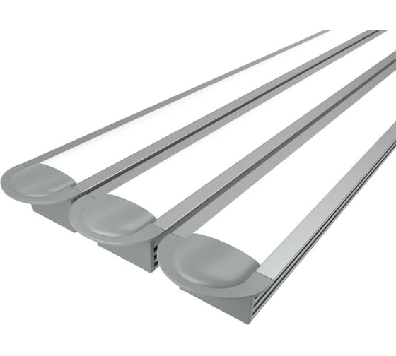 Изображение товара Комплект профиля Ledcraft LC-LPV1222M16-1x3Silver 3 шт серебро (1м профиль+1м рассеиватель+2 заглушки) 1616140184