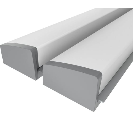 Изображение товара Комплект профиля Ledcraft LC-LPV0740M36T-1x2Silver 2 шт серебро (1м профиль+1м рассеиватель+2 заглушки) 1616140090