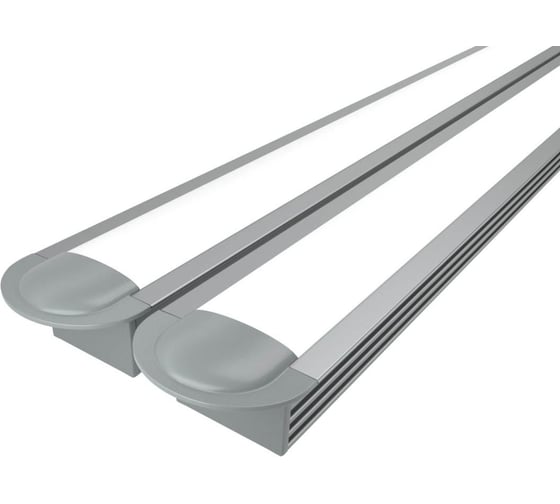 Изображение товара Комплект профиля Ledcraft LC-LPV1222M16-1x2Silver 2 шт серебро (1м профиль+1м рассеиватель+2 заглушки) 1616140026
