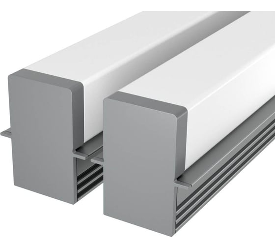 Изображение товара Комплект профиля Ledcraft LC-LPV1222M1716-1x2Silver 2 шт серебро (1м профиль+1м рассеиватель+2 заглушки) 1616140027