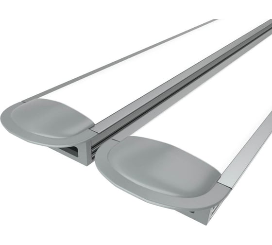 Изображение товара Комплект профиля Ledcraft LC-LPV1234M28-1x2Silver 2 шт серебро (1м профиль+1м рассеиватель+2 заглушки) 1616140057