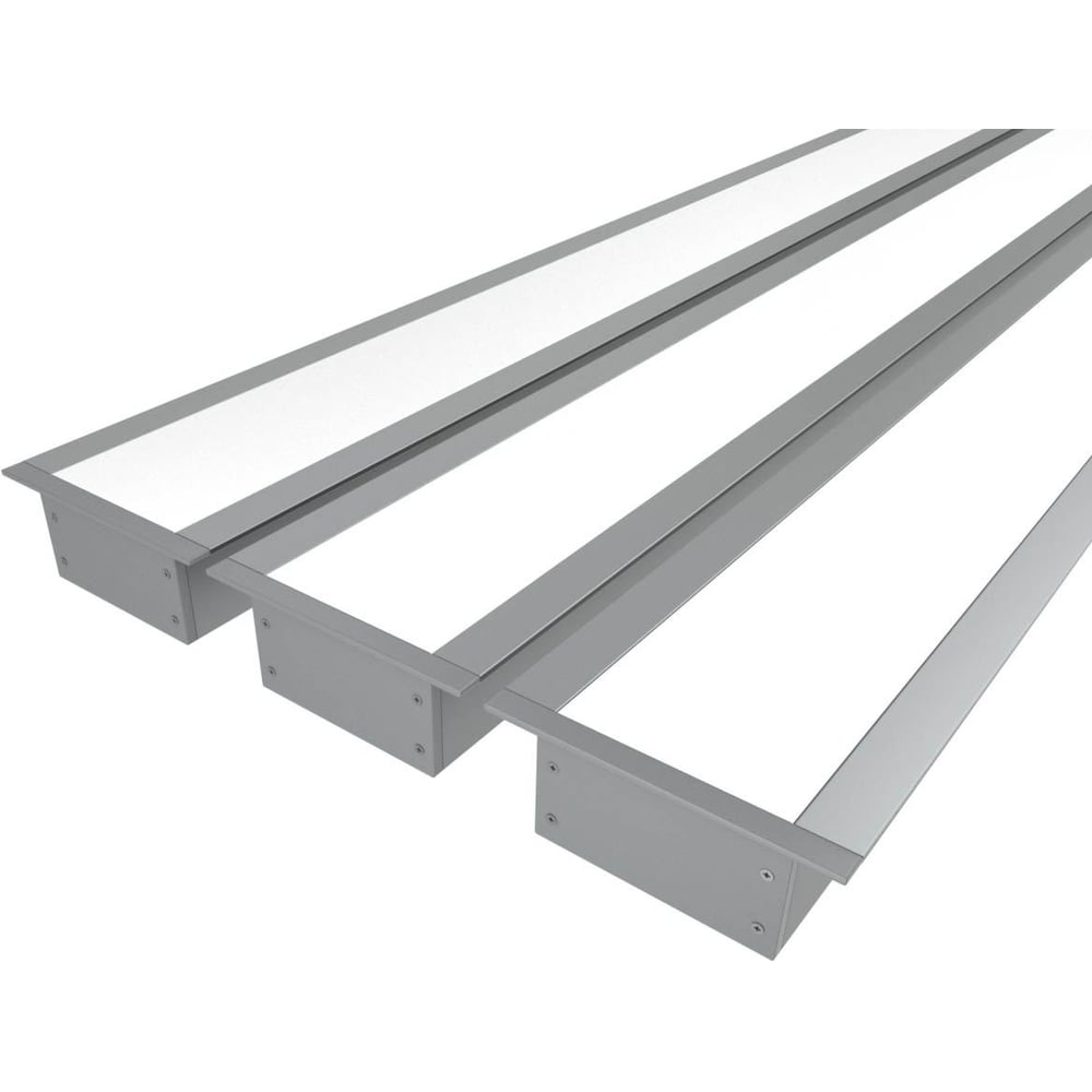 Комплект профиля Ledcraft LC-LPV2050M34-1x3Silver 3 шт серебро (1м профиль+1м рассеиватель+2 заглушки+комплект шурупов) 1616140279