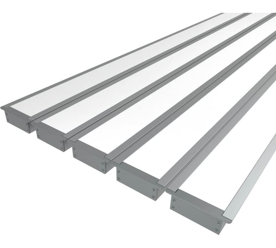 Изображение товара Комплект профиля Ledcraft LC-LPV2063M44-1x5Silver 5 шт серебро (1м профиль+1м рассеиватель+2 заглушки+комплект шурупов) 1616140594