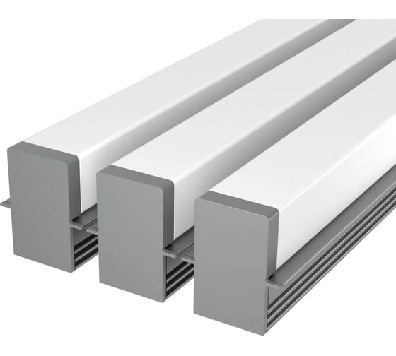 Изображение товара Комплект профиля Ledcraft LC-LPV1222M1716-1x3Silver 3 шт серебро (1м профиль+1м рассеиватель+2 заглушки) 1616140185