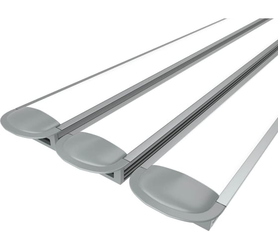 Изображение товара Комплект профиля Ledcraft LC-LPV1234M28-1x3Silver 3 шт серебро (1м профиль+1м рассеиватель+2 заглушки) 1616140215