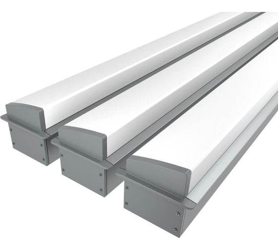 Изображение товара Комплект профиля Ledcraft LC-LPV2544M36T-1x3Silver 3 шт серебро (1м профиль+1м рассеиватель+2 заглушки+комплект шурупов) 1616140245