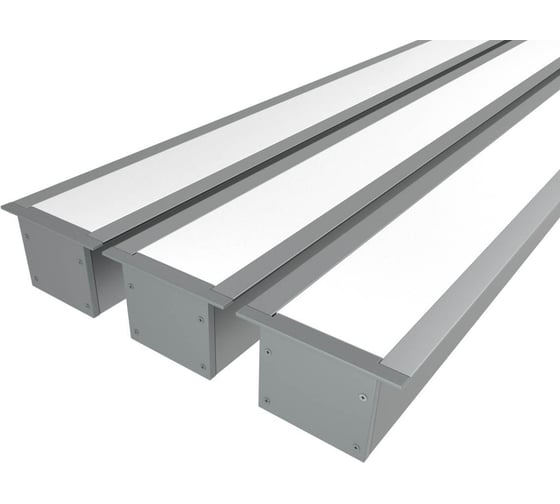 Изображение товара Комплект профиля Ledcraft LC-LPV3250M34-1x3Silver 3 шт серебро (1м профиль+1м рассеиватель+2 заглушки+комплект шурупов) 1616140205