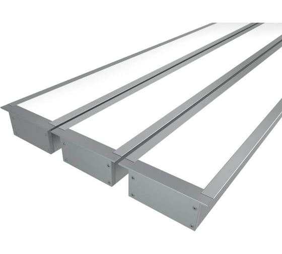 Изображение товара Комплект профиля Ledcraft LC-LPV3273M55-1x3Silver 3 шт серебро (1м профиль+1м рассеиватель+2 заглушки+комплект шурупов) 1616140299