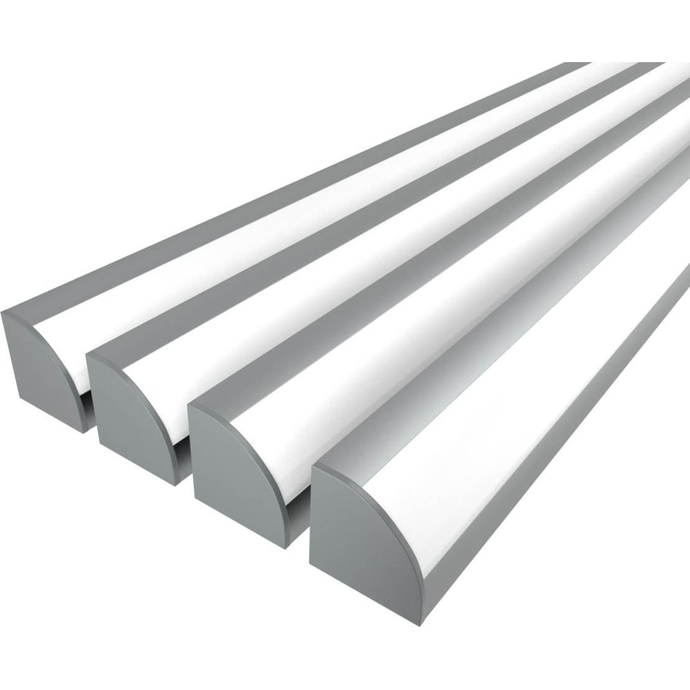 Изображение товара Комплект профиля Ledcraft LC-LPU3333M28-1x4Silver 1м алюминий поликарбонат для подсветки