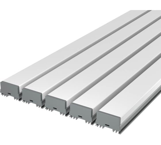 Изображение товара Комплект профиля Ledcraft LC-LSS1236M36-1x5Silver 5 шт серебро (1м профиль+1м рассеиватель+2 заглушки+2 крепежа) 1616140507