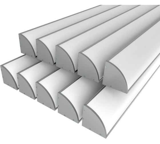 Изображение товара Комплект профиля Ledcraft LC-LPU4747M14-1x10Silver 10 шт серебро (1м профиль+1м рассеиватель+2 заглушки+комплект шурупов) 1616140746
