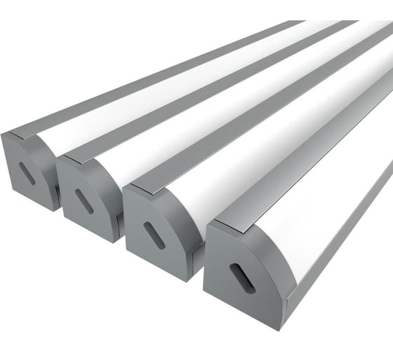 Изображение товара Комплект профиля Ledcraft LC-LPU1717M16-1x4Silver 4 шт серебро (1м профиль+1м рассеиватель+2 заглушки) 1616140344