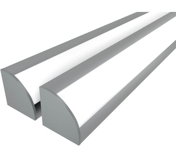 Изображение товара Комплект профиля Ledcraft LC-LPU3333M28-1x2Silver 2 шт серебро (1м профиль+1м рассеиватель+2 заглушки+2 крепежа) 1616140061