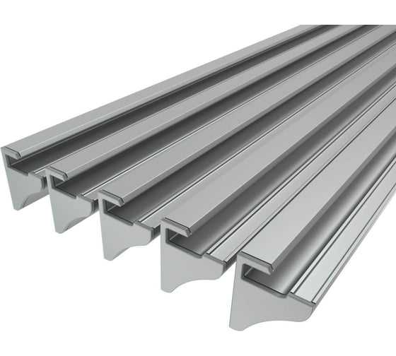 Изображение товара Комплект профиля Ledcraft LC-NP4535-1x5Silver 5 шт серебро (1м профиль+2 заглушки) 1616140534
