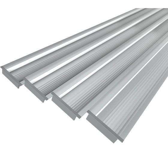 Изображение товара Комплект профиля Ledcraft LC-PVD7016M16-1x4Silver 4 шт серебро (1м профиль+1м рассеиватель+2 заглушки+2 крепежа) 1616140355