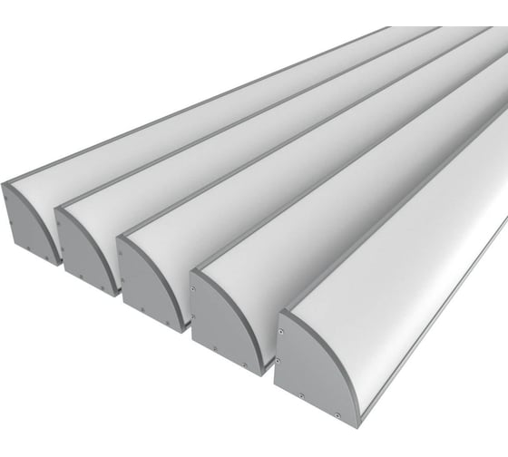 Изображение товара Комплект профиля Ledcraft LC-LPU4747M14-1x5Silver 5 шт серебро (1м профиль+1м рассеиватель+2 заглушки+комплект шурупов) 1616140588