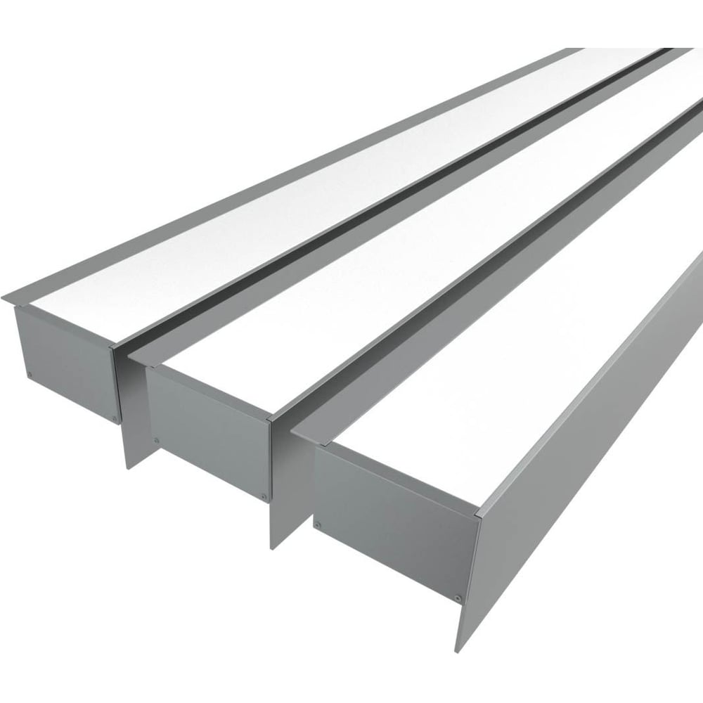Изображение товара Комплект профиля Ledcraft LC-NKU7689M69-1x3Silver для световых конструкций 3 шт серебро