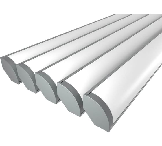 Изображение товара Комплект профиля Ledcraft LC-LSU1616M20-1x5Silver 5 шт серебро (1м профиль+1м рассеиватель+2 заглушки) 1616140496
