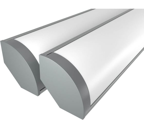 Изображение товара Комплект профиля Ledcraft LC-LSU1616M20-1x2Silver 2 шт серебро (1м профиль+1м рассеиватель+2 заглушки) 1616140022