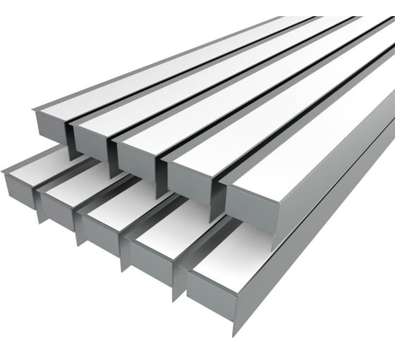 Изображение товара Комплект профиля Ledcraft LC-NKU7689M69-1x10Silver 10 шт серебро (1м профиль+1м рассеиватель+2 заглушки) 1616140743