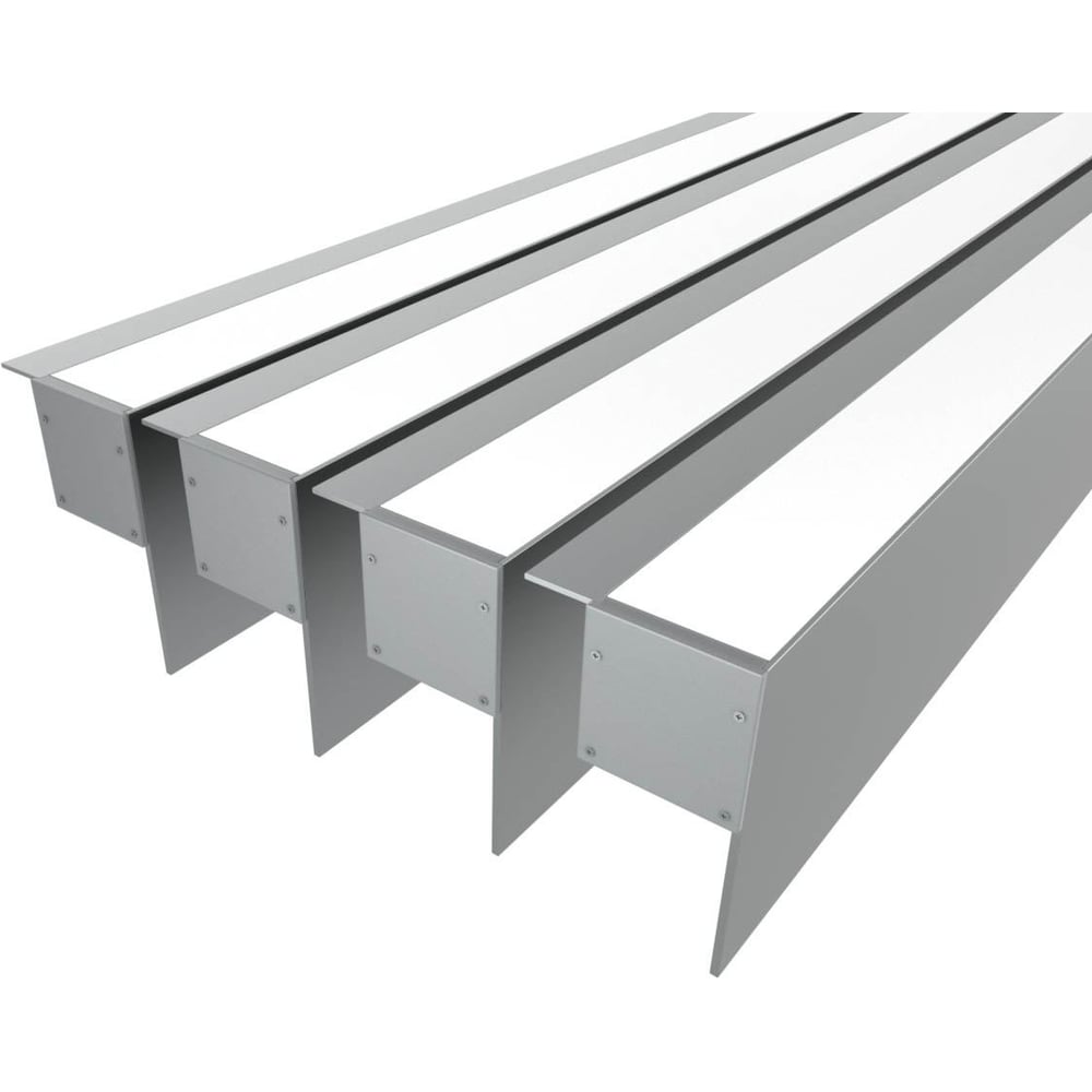 Изображение товара Комплект профиля Ledcraft LC-NKU7650M34-1x4Silver 4 шт серебро (1м профиль+1м рассеиватель+2 заглушки) 1616140425