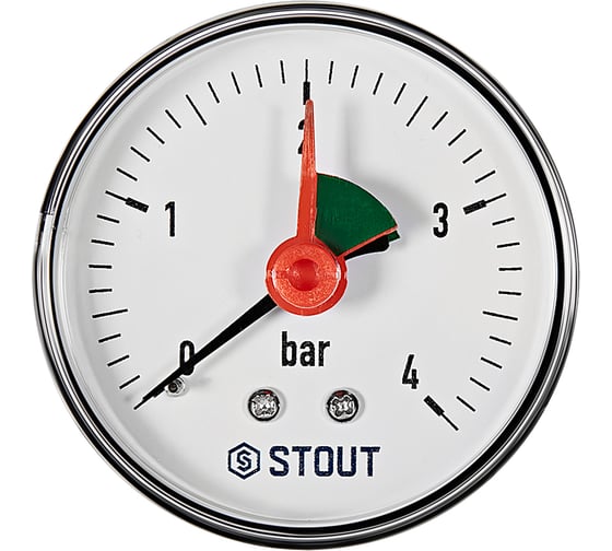 Изображение товара Манометр аксиальный STOUT SIM-1007-630408 с указателем предела, корпус Dn 6 RG0094NU9EUEFE