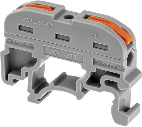 Изображение товара Проходные монтажные клеммы duwi с рычажком СМК-401DIN, 0,08-4мм2, серая, 5 шт. 26740 9